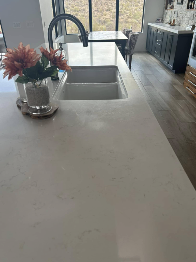 White Quartz Countertop - Photo 2