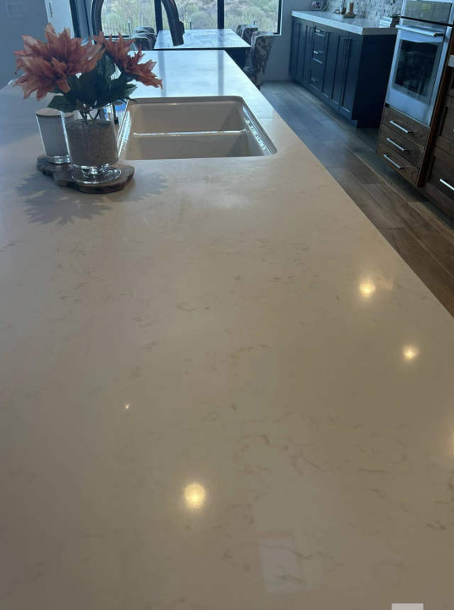 White Quartz Countertop - Photo 4