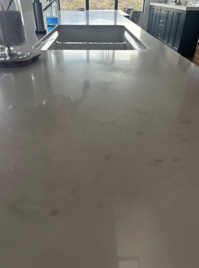 White Quartz Countertop - Photo 5