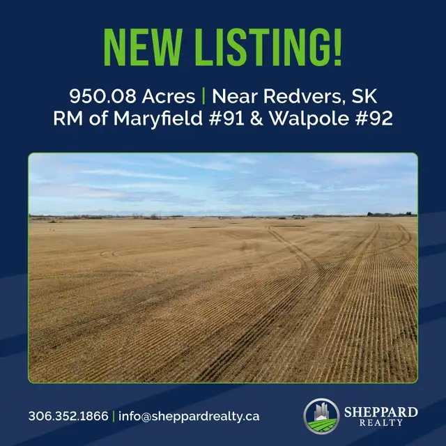 950.08 Acres | Fairlight & Redvers, SK Area