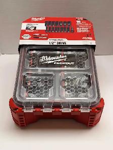 Milwaukee 49-66-6803 16 piece Packout 1/2' Impact Socket Metric