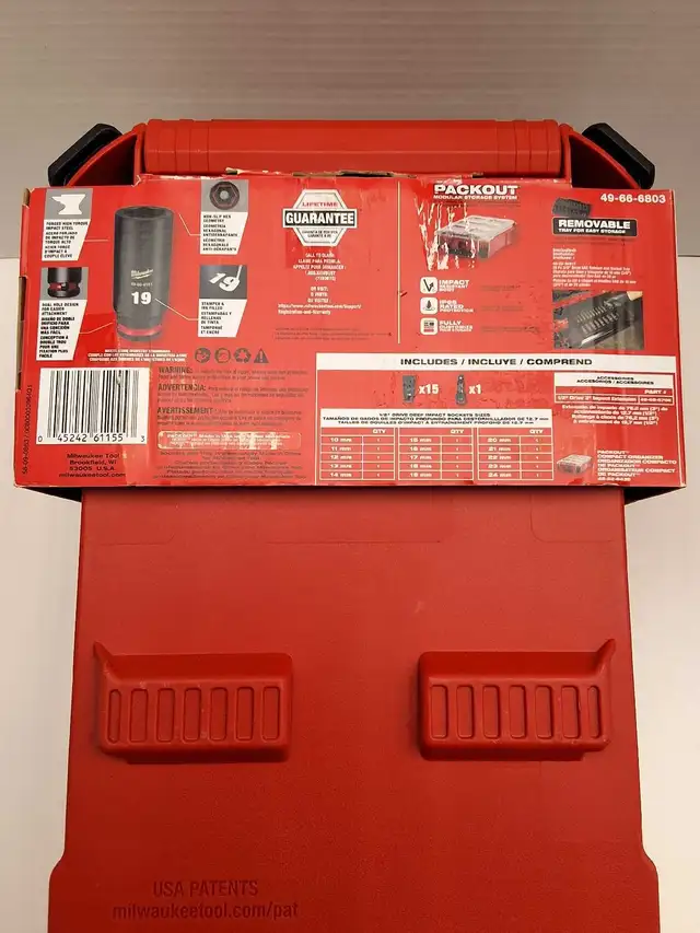 Milwaukee 49-66-6803 16 piece Packout 1/2' Impact Socket Metric - Photo 3