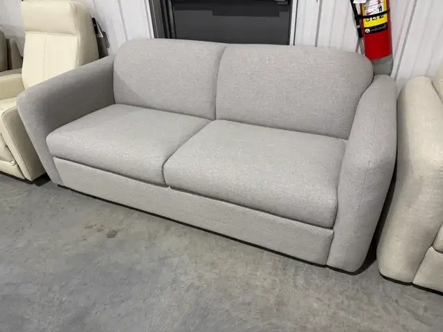 Modern fabric sofa in beige or grey