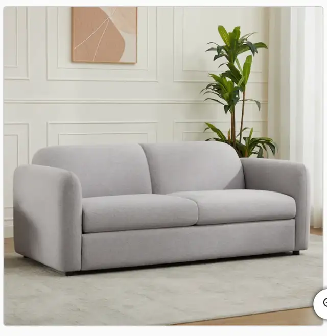 Modern fabric sofa in beige or grey - Photo 3