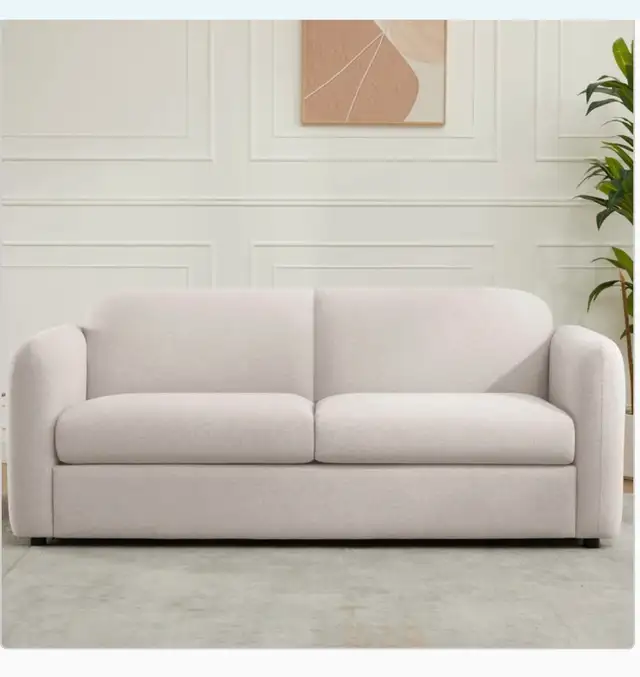 Modern fabric sofa in beige or grey - Photo 4