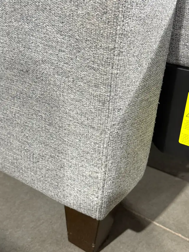 Grey fabric sofa with storage seats and fold out chaise - Photo 5