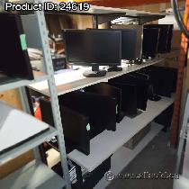 Black 4 Tier Workstation Bench w/ White Surfaces