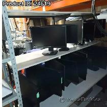 Black 4 Tier Workstation Bench w/ White Surfaces - Photo 3