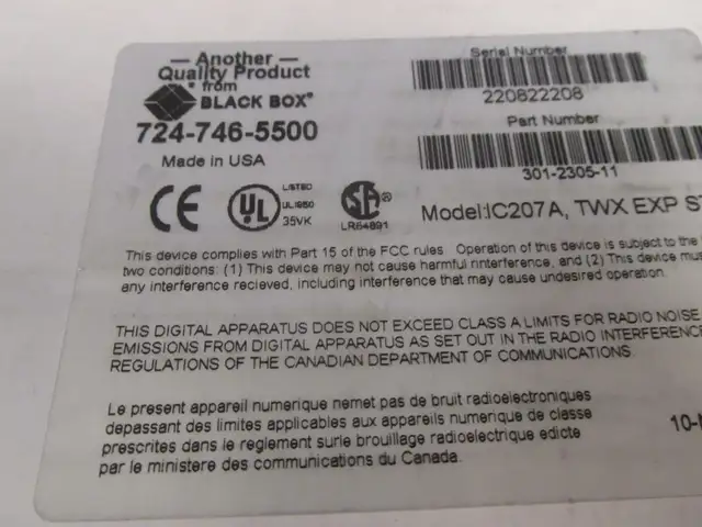 BLACK BOX 724-746-5500 ACTIVE STAR HUB 301-2305-12 115-230V - Photo 2