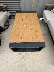 Outdoor patio sofa with 2 swivel chairs and table - Photo 4