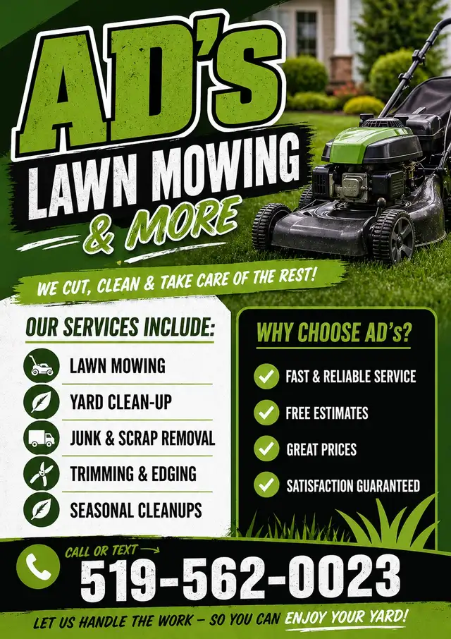 lawn mowing and more