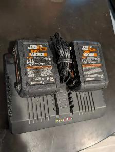 WORX 20V 4.0Ah Batteries w/ charger
