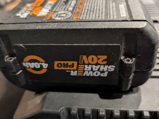 WORX 20V 4.0Ah Batteries w/ charger - Photo 2
