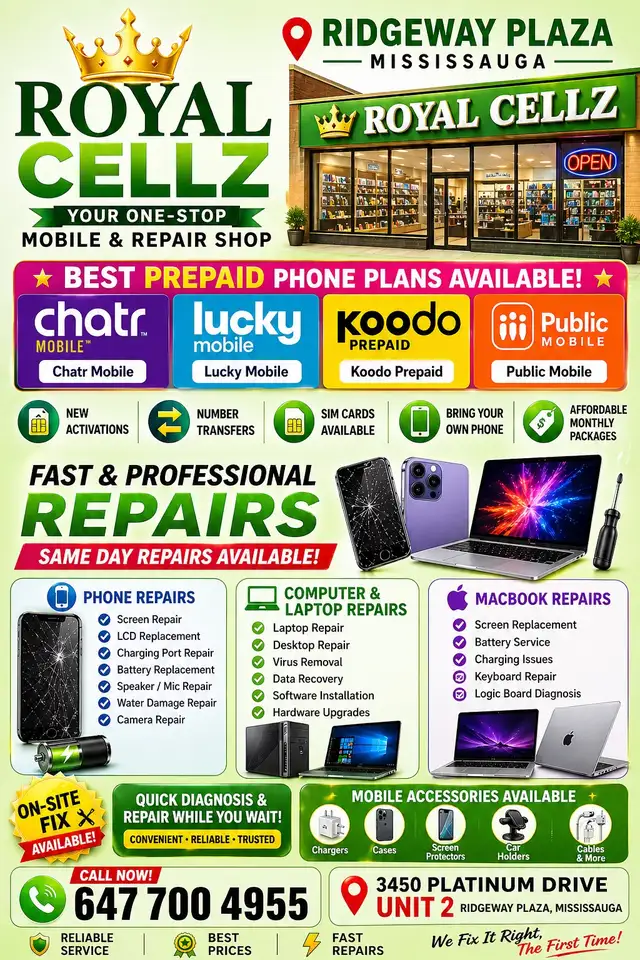 iPhone screen Samsung screen Repair On the spot service