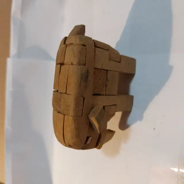 Wooden Burr Elephant Puzzle