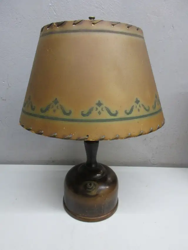 Canadian Coleman 128C Lamp With 355 & Shade - $300