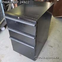 Hon Black 3 Drawer Pedestal File Cabinet