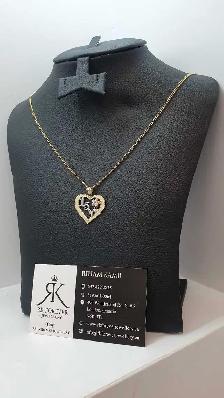 14k yellow gold chain & pendant # 389_14 - Photo 3