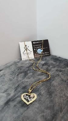 14k yellow gold chain & pendant # 389_14 - Photo 4