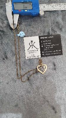 14k yellow gold chain & pendant # 389_14 - Photo 7