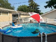 Outdoor portable 4 x 16 foot pool