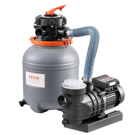 Sand Filter Pump Above Ground Pool, VEVOR, 2650 GPH, 1/3 HP