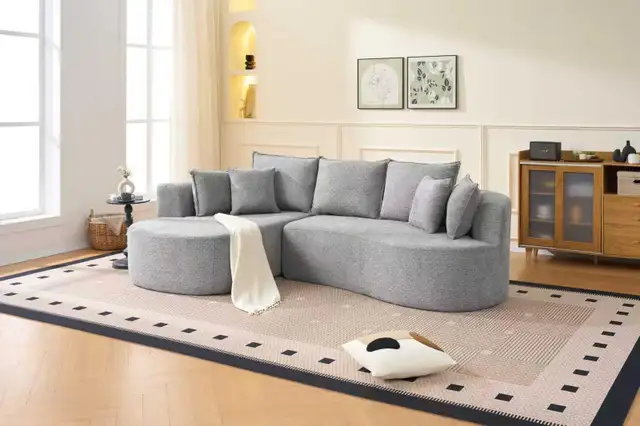 Grey Sectional Couch - Photo 2