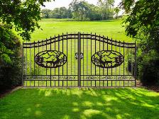 Wrought Iron 16FT Driveway Gate – Deer Artwork