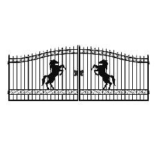 20FT Driveway Iron Gate – Horse Design