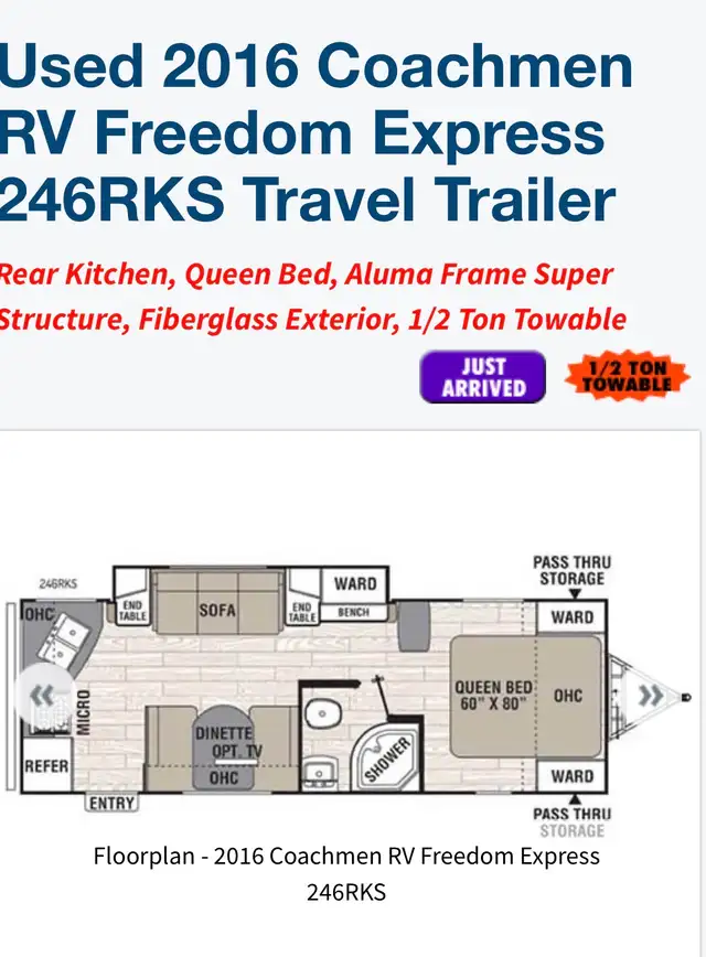 2016, 24 ft Coachman Express Trailer