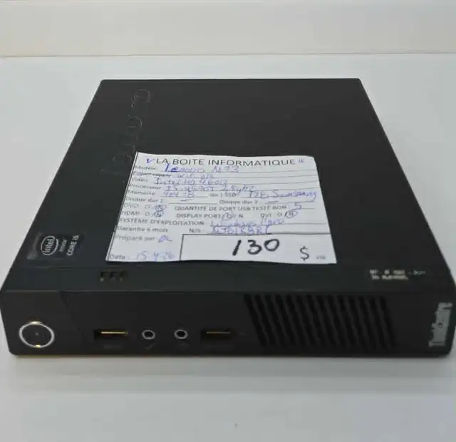 Lenovo ThinkCentre M73 Tiny – i5 / 8Go / SSD 128Go – WiFi ⚡