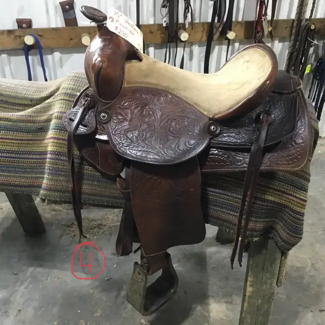 15" Western Rawhide Pleasure Saddle