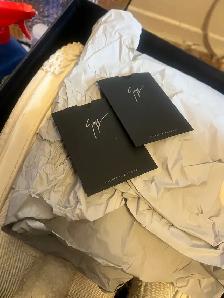 $180 Sneaker Deals, Giuseppe Zanotti, Size 13 White Leather - Photo 4
