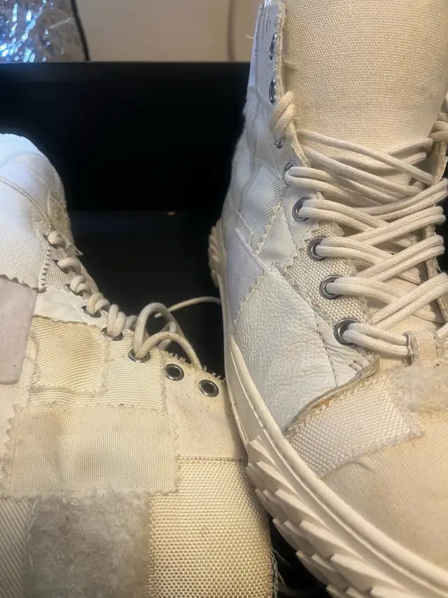 $180 Sneaker Deals, Giuseppe Zanotti, Size 13 White Leather - Photo 5