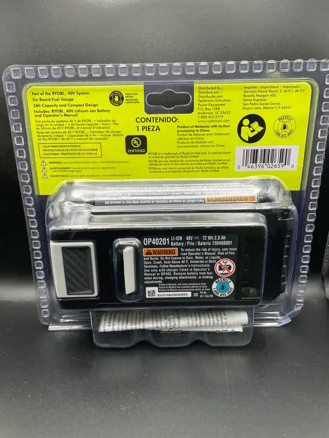 RYOBI 2AH 40V LITHIUM BATTERY - Photo 2