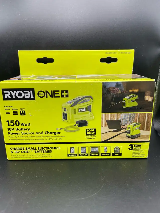 RYOBI ONE   18V POWER SOURCE & CHARGER RYI150CBT