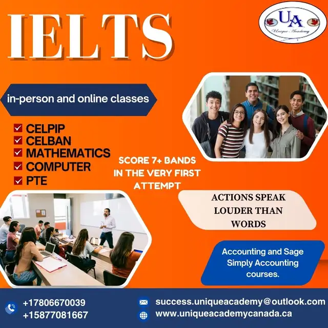 IELTS/CELPIP/CELBAN/SPOKEN ENG/MATHMATICS/COMPUTER-HIGHEST SCORE