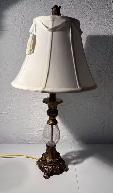 Classic ‘Crackle Glass’ / Brass 25" Table Lamp - Excellent Shape - Photo 7