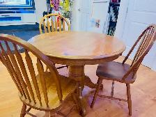 Wooden Dining Table with 3 chairs
