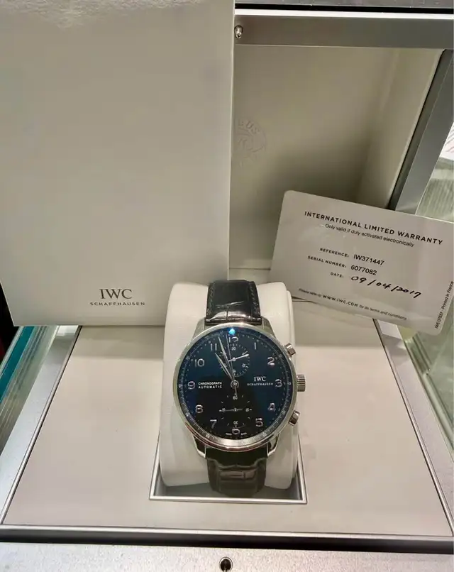 IWC Portuguese Chronograph Stainless Steel Watch IW371447 - Photo 2
