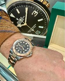 Rolex 2021 Yacht-Master Two Tone 40mm Black Dial 126621 Full Set