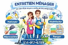entretien ménager Laval et Rive Nord