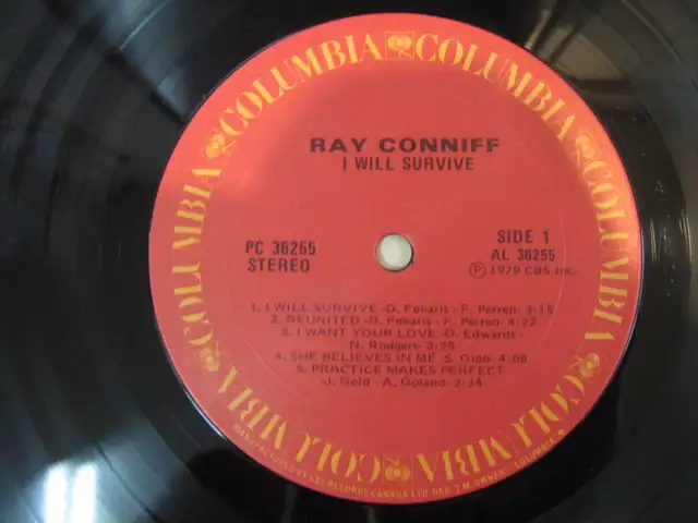 Ray Conniff I Will Survive Vinyl LP Catalogue# PC36255  Cir1979 - Photo 4