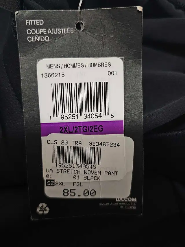 Under Armour Stretch Woven Pants – 2XL – Black – Brand New - Photo 4