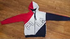 FILA Lazaro Zip Hoodie – Red/White/Navy – Size S – Brand New