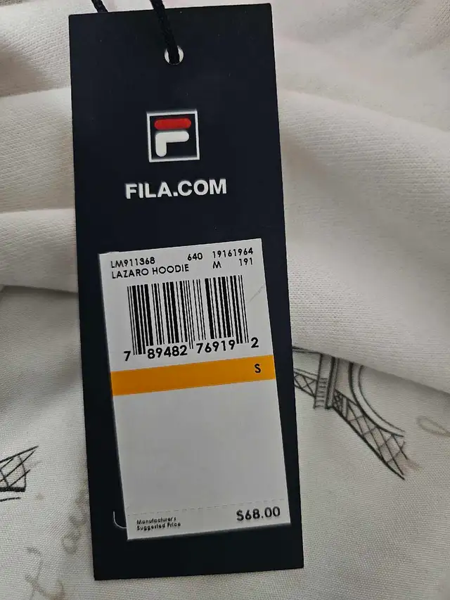 FILA Lazaro Zip Hoodie – Red/White/Navy – Size S – Brand New - Photo 5