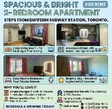Spacious & Bright 2‑Bedroom Apartment — Steps from Dufferin Subw - Photo 7