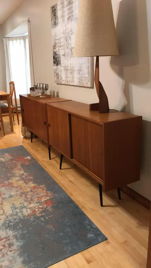 Mid century. TEAK TECK. Modulaire. Crédence, buffet, bar, vaisse