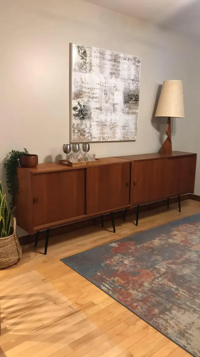 Mid century. TEAK TECK. Modulaire. Crédence, buffet, bar, vaisse - Photo 2