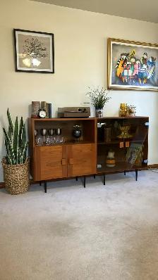 Mid century. TEAK TECK. Crédence, bahut disques vinyles, bar, bi - Photo 2